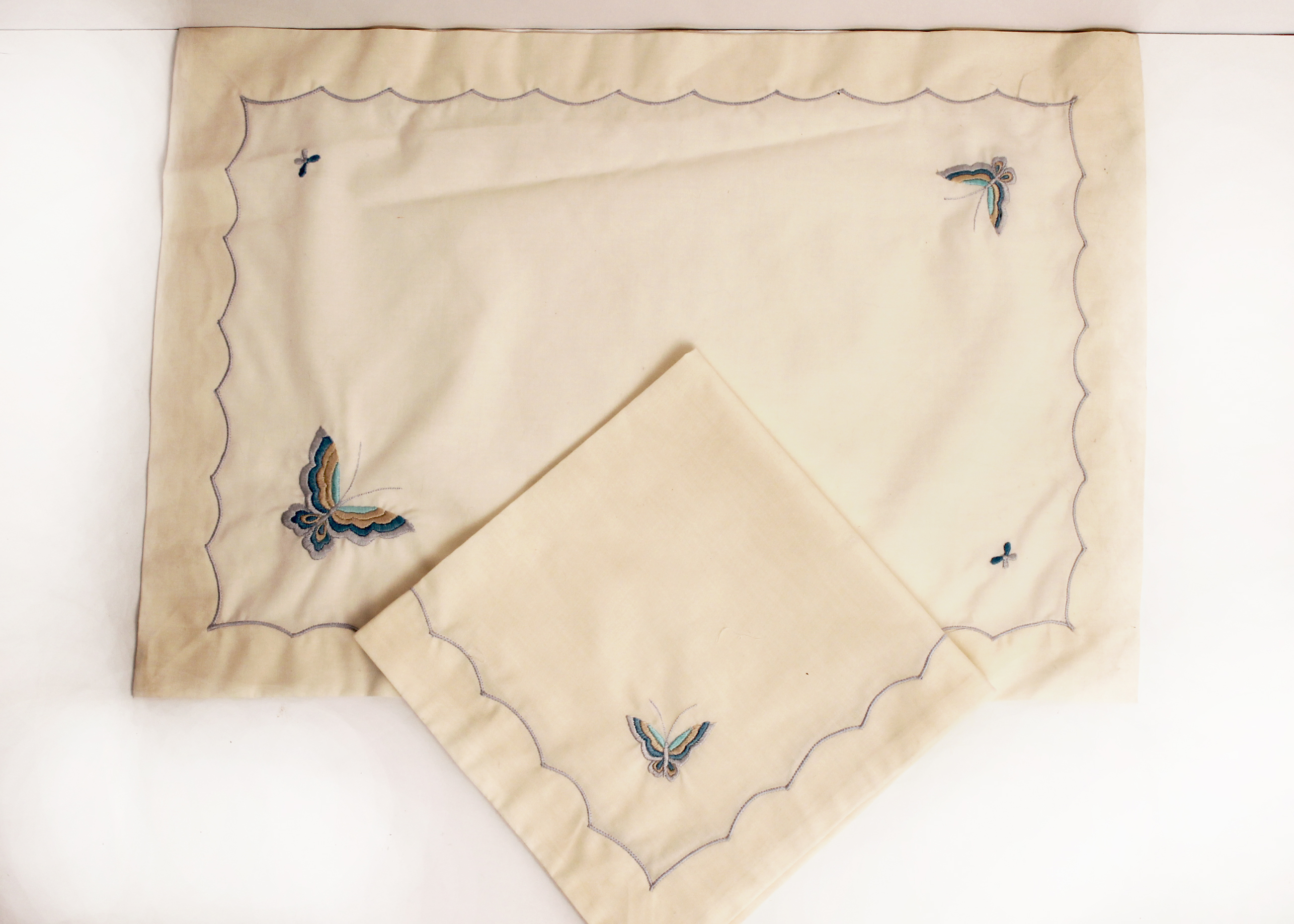 Collection of Vintage Embroidered Napkins and Placemats