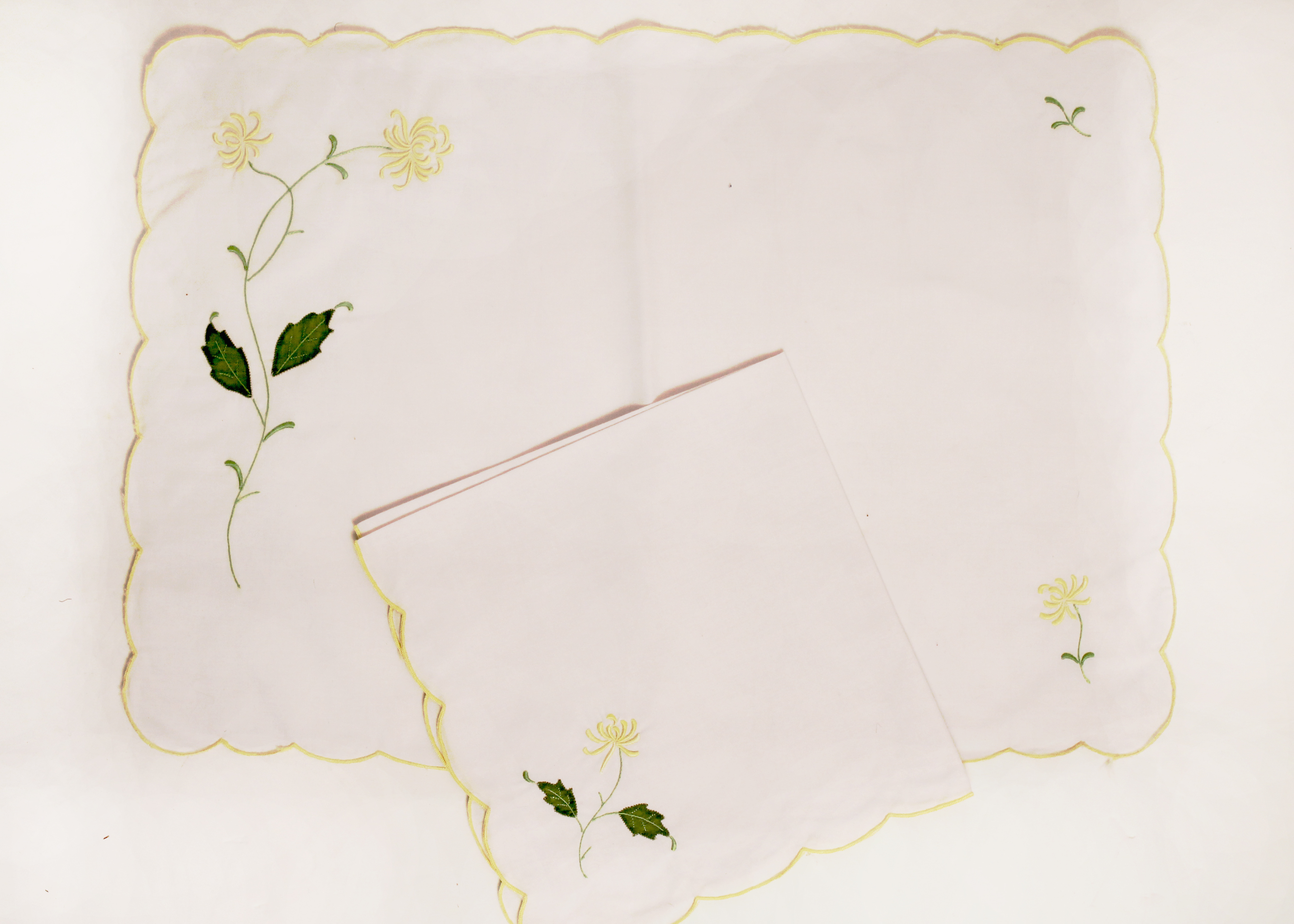 Collection of Vintage Embroidered Napkins and Placemats