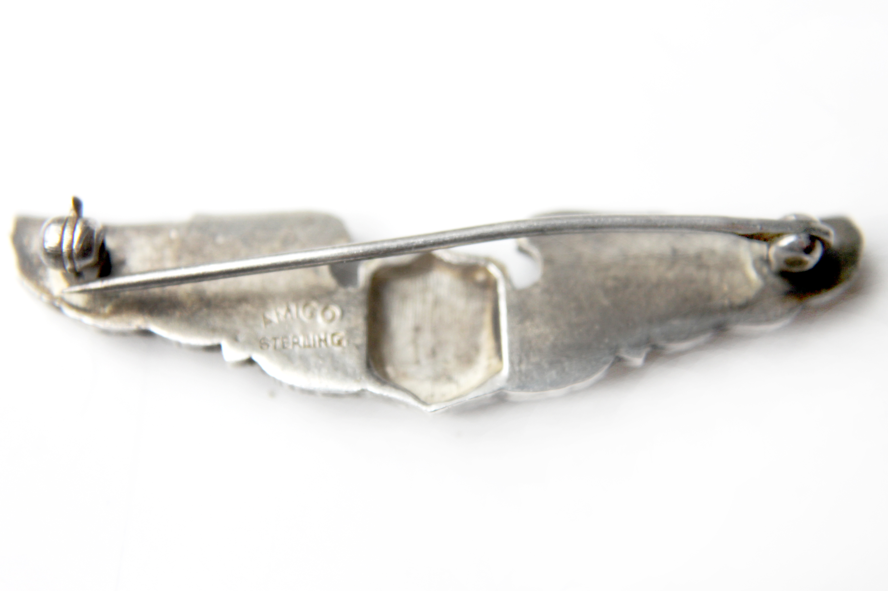 Vintage Military Pins including Sterling Eagle Wings