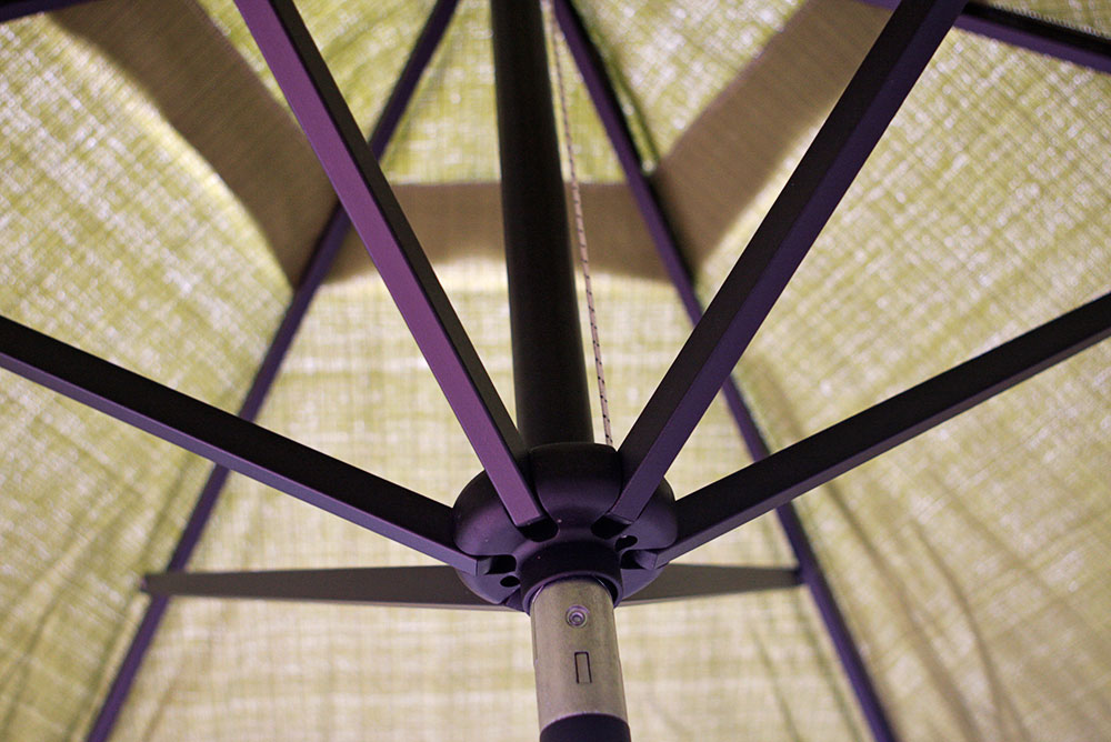 Wrought Iron Outdoor Chairs with Umbrella and Stand