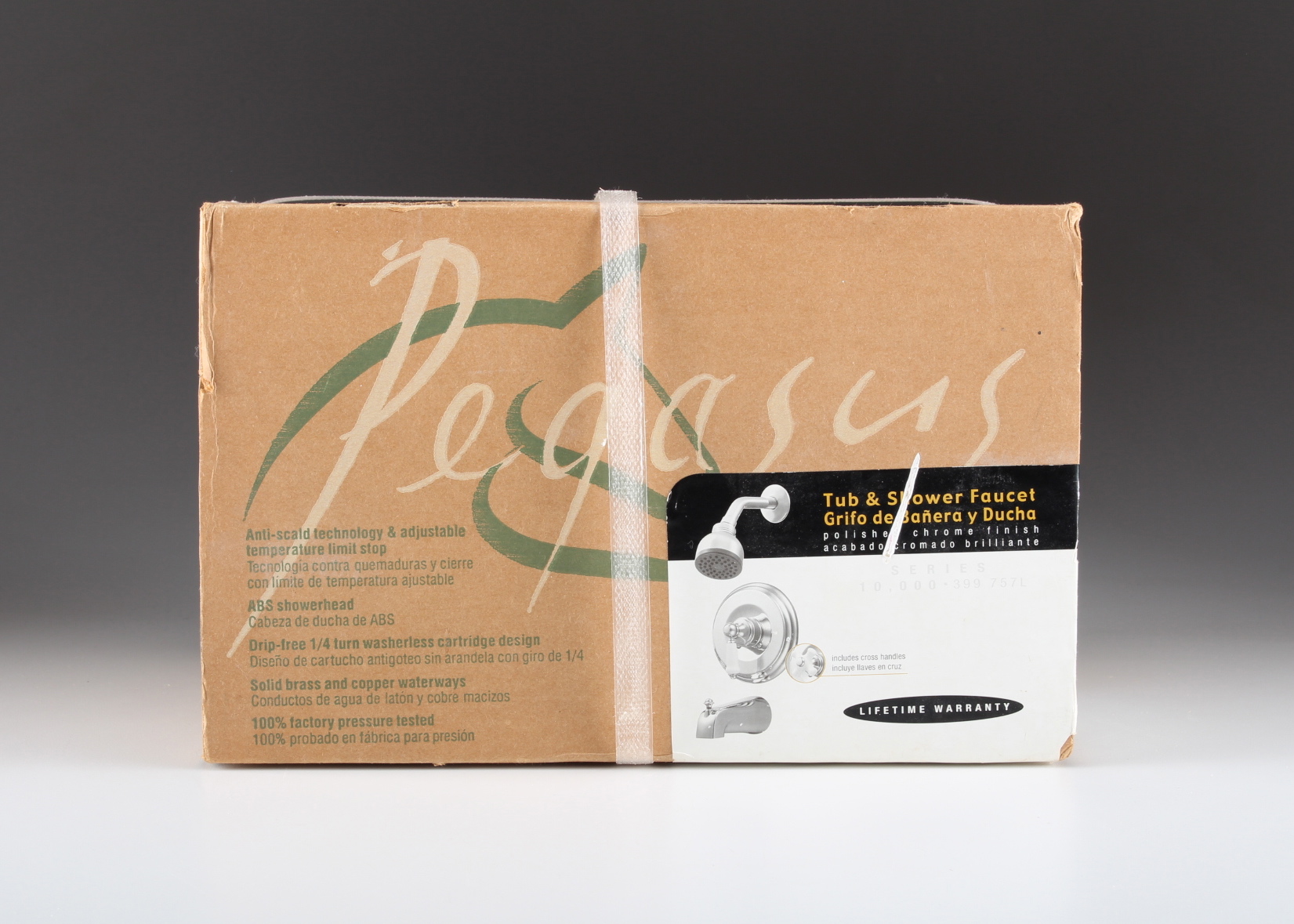 Pegasus Tub and Shower Faucet Polished Chrome Finish