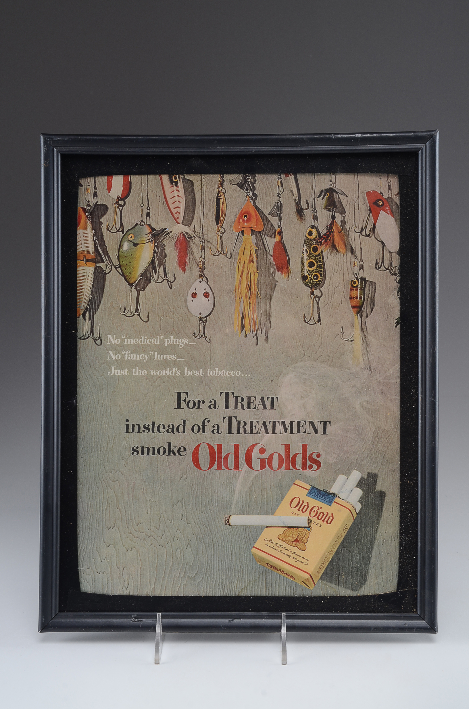 Three Vintage Advertisements- "Gilbert's Gin" "Ethyl" "Old Golds"