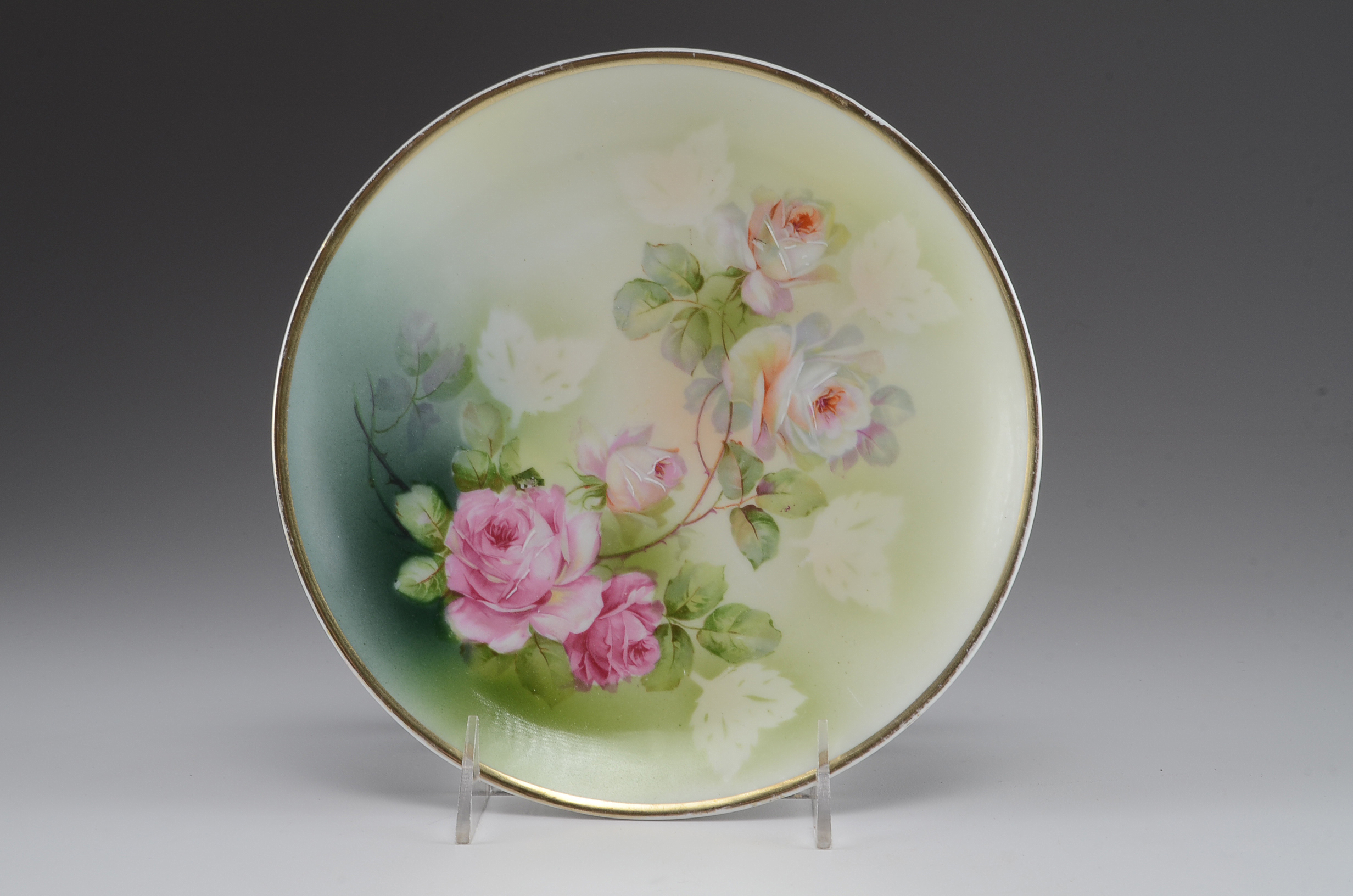 Medley of Seven Rose Themed China Plates