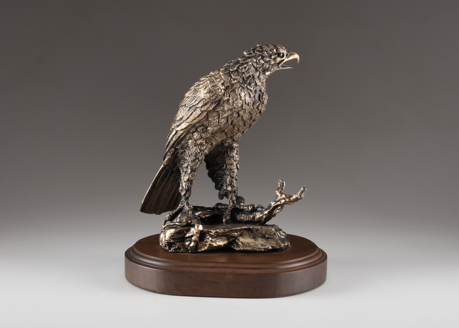 Wally Shoop Cast Bronze Eagle Sculpture Titled "Perfect Vision"