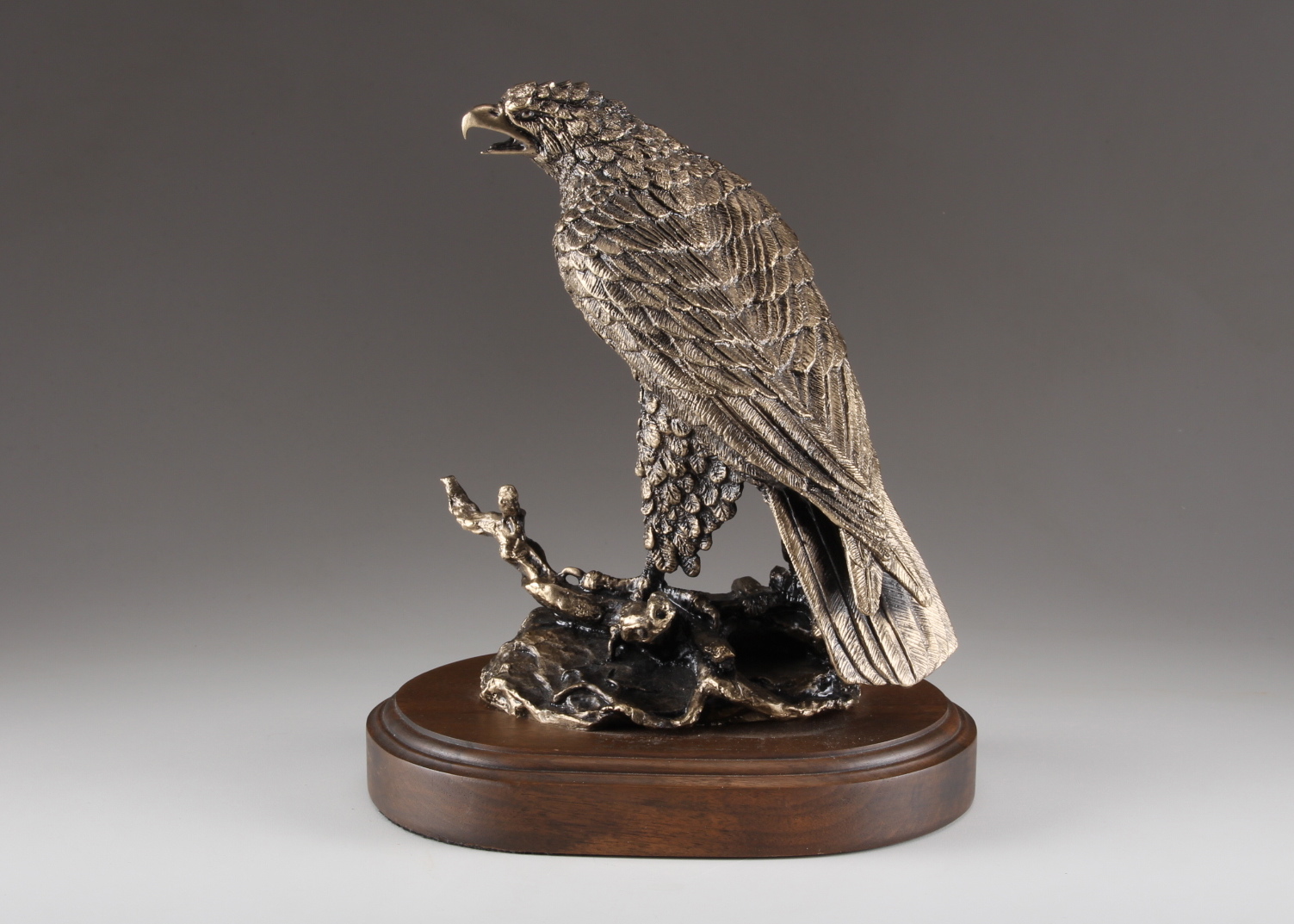 Wally Shoop Cast Bronze Eagle Sculpture Titled "Perfect Vision"