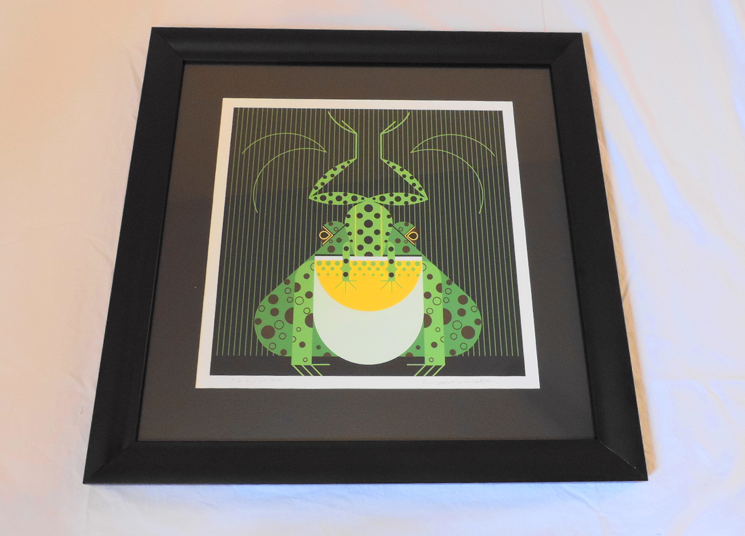 Charley Harper Frog Eat Frog Framed Signed and Numbered Serigraph