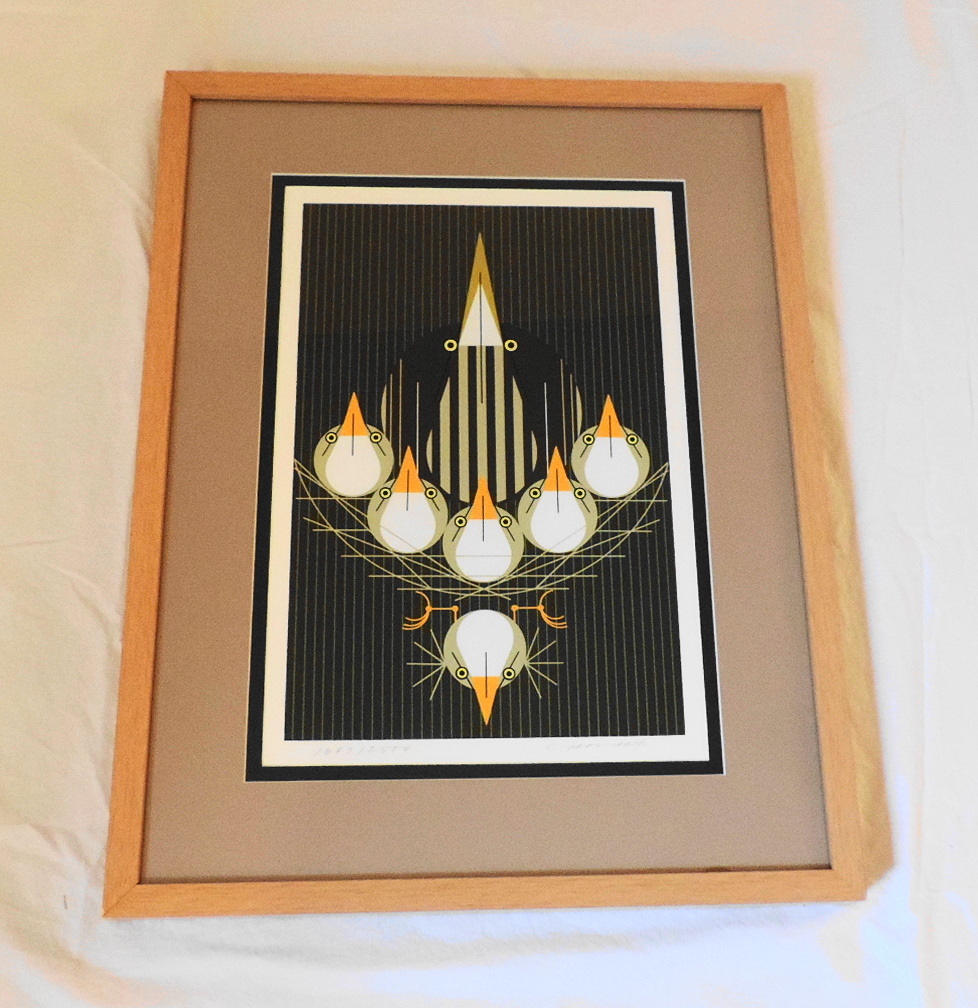 Charley Harper Bittern Suite Framed Signed and Numbered Serigraph