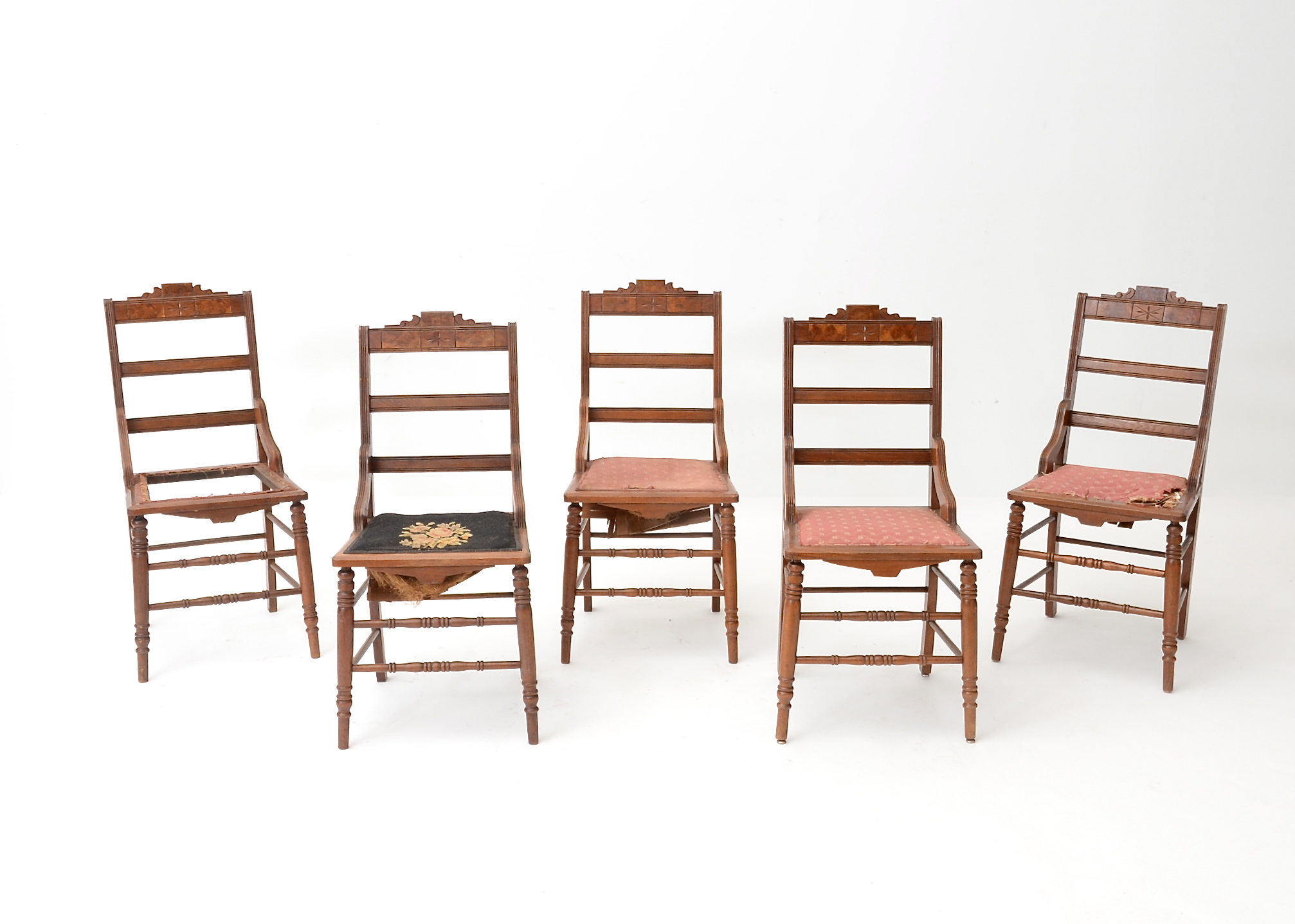 Five Eastlake Style Dining Chairs