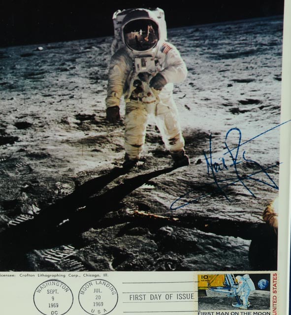 Neil Armstrong Triple Signed Display