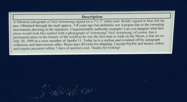 Neil Armstrong Triple Signed Display