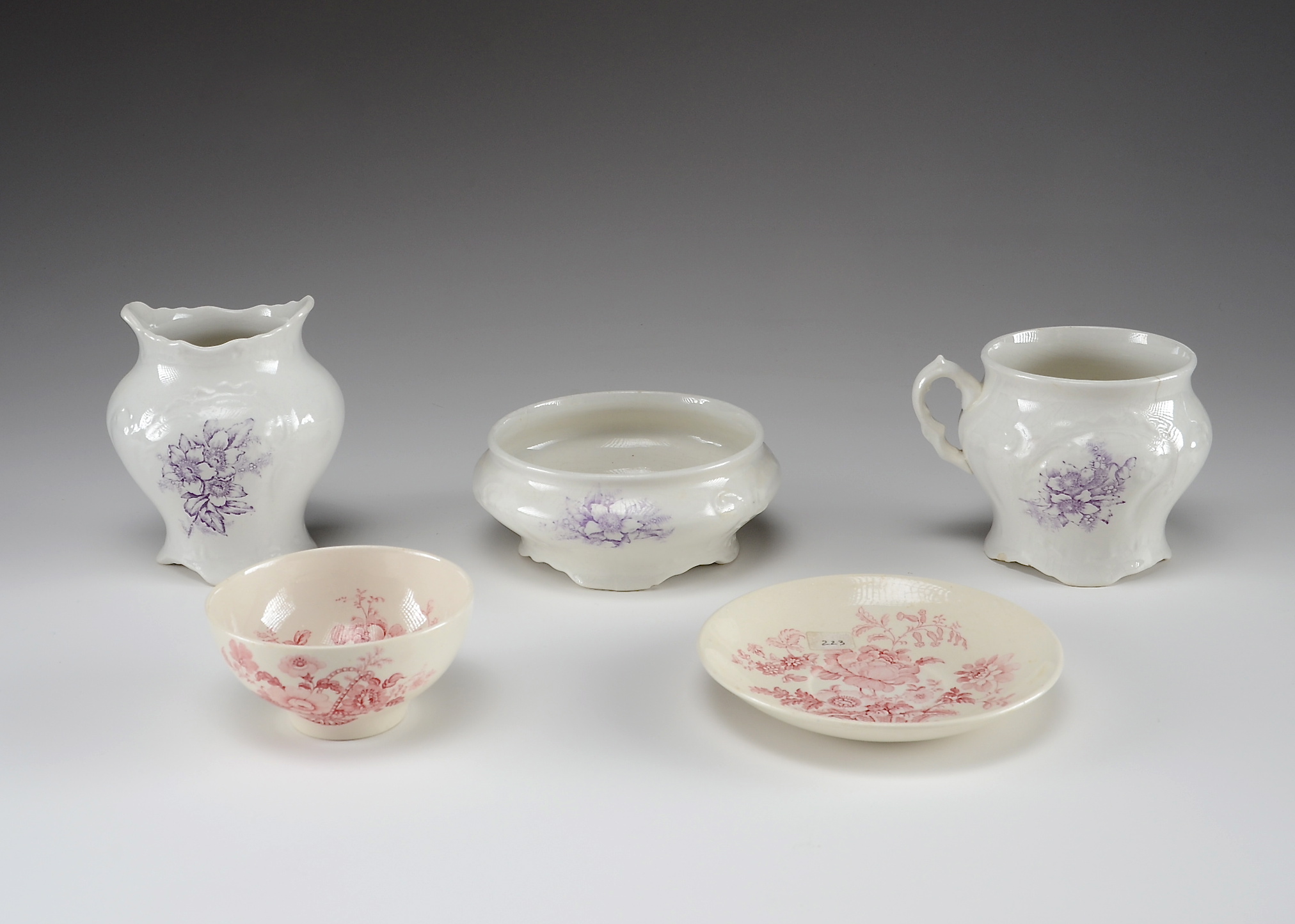 Small Grouping of Floral Transferware Pieces