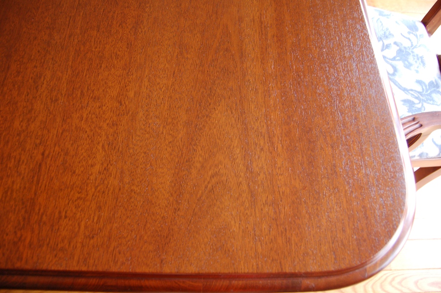 Vintage Drexel Mahogany Dining Table and Chairs for Twelve