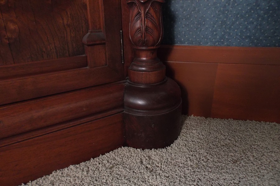 Victorian Style Carved Cherry Corner Cabinet