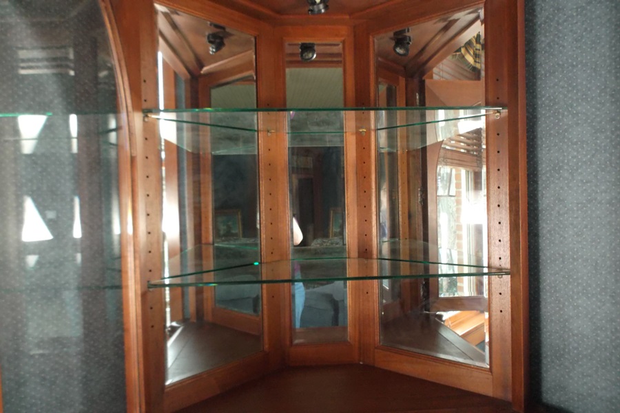 Victorian Style Carved Cherry Corner Cabinet