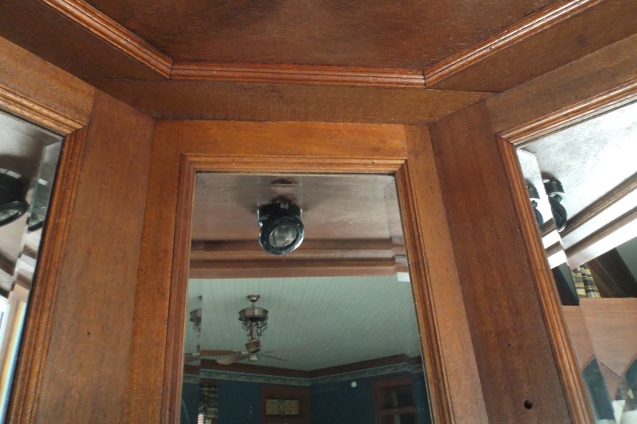 Victorian Style Carved Cherry Corner Cabinet