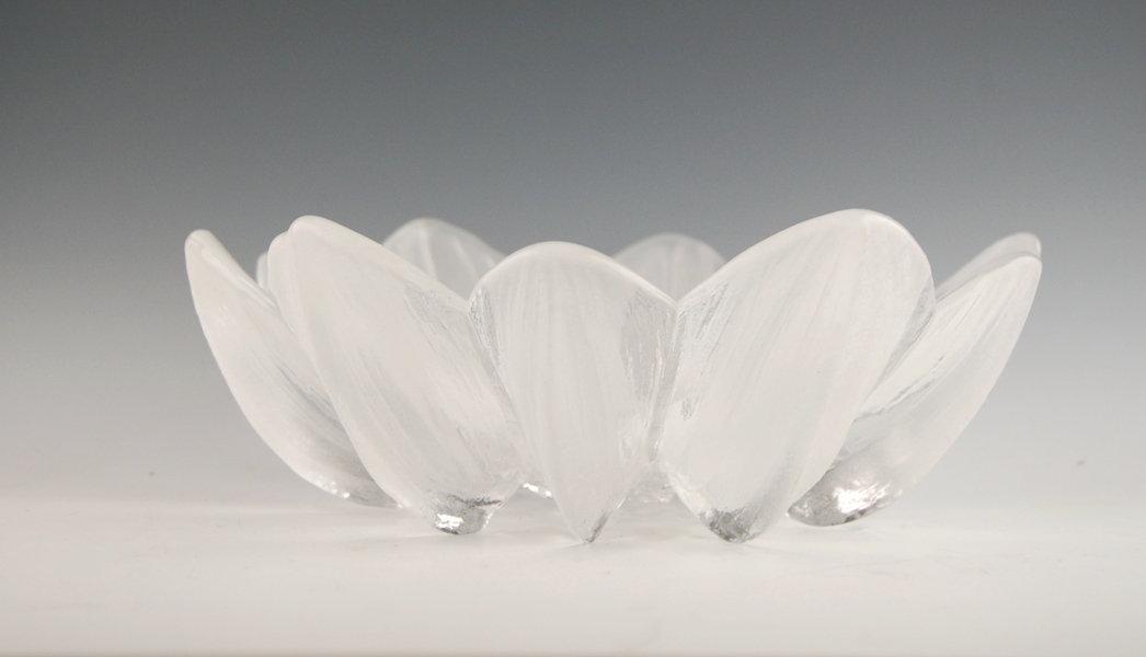 Kosta Boda "Monet" Crystal Bowl by Mats Johnson Circa 1980s