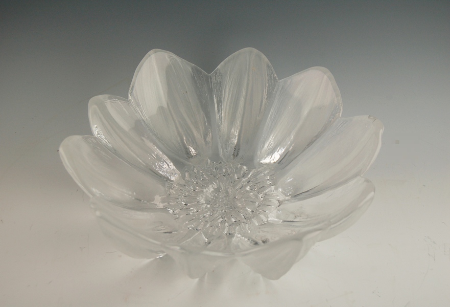 Kosta Boda "Monet" Crystal Bowl by Mats Johnson Circa 1980s