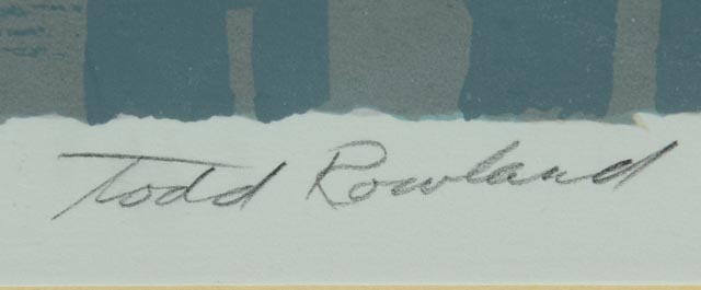 Signed and Numbered Todd Rowland Lithograph, "View From Goshen"