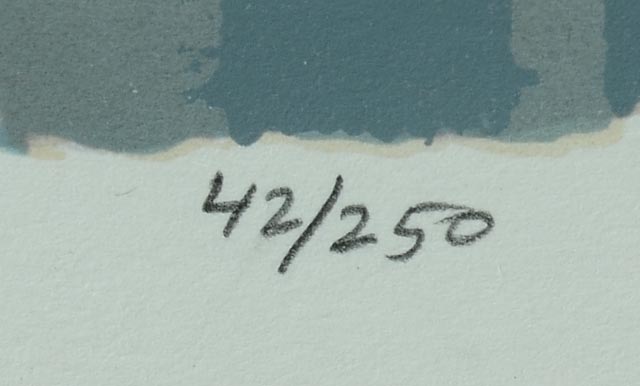 Signed and Numbered Todd Rowland Lithograph, "View From Goshen"