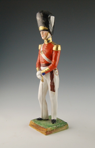 Vintage Dresden Officer Grenadier Guards Porcelain Figurine