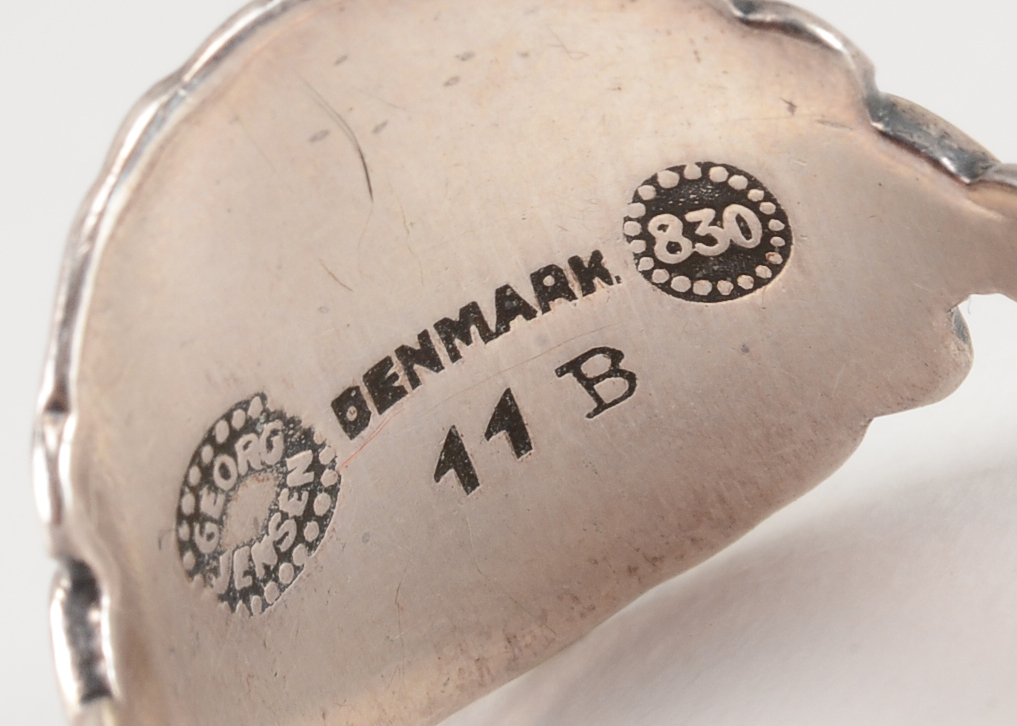 Vintage Georg Jensen Mid Century Danish Modern 830 Silver Ring