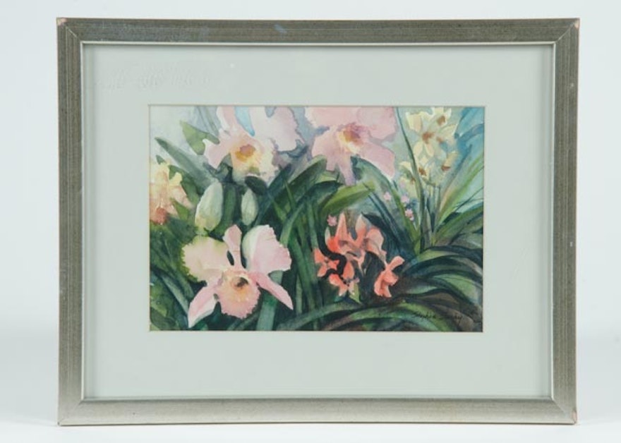 Original Stephen Suchy Floral Watercolor