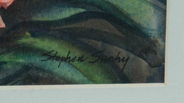 Original Stephen Suchy Floral Watercolor