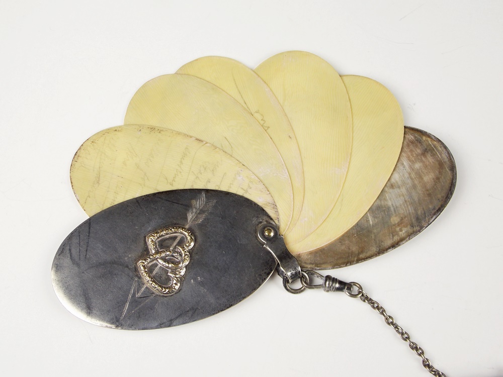 Charming Antique Sterling Silver Chatelaine with Aide Memoire