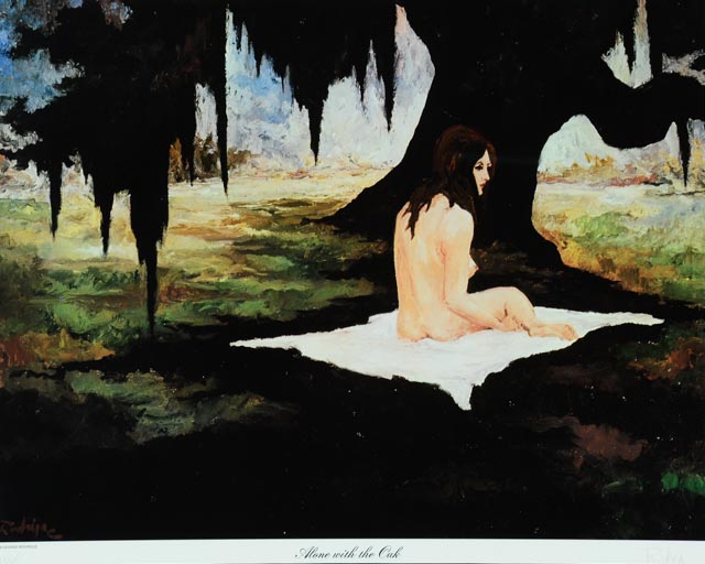 Reproduction Print of George Rodrigue's "Alone with the Oak"