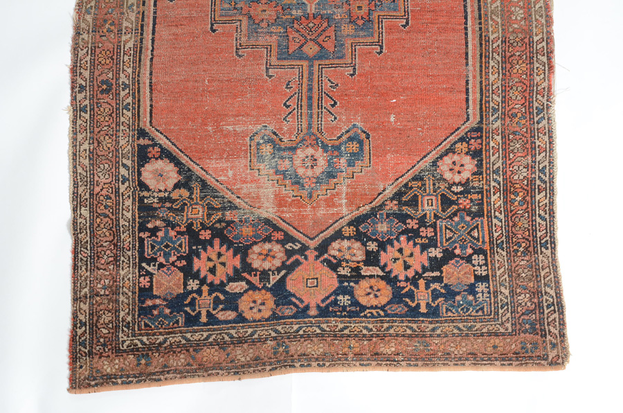 A Semi-Antique Hand Woven Wool Hamadan Area Rug