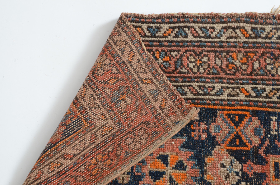 A Semi-Antique Hand Woven Wool Hamadan Area Rug