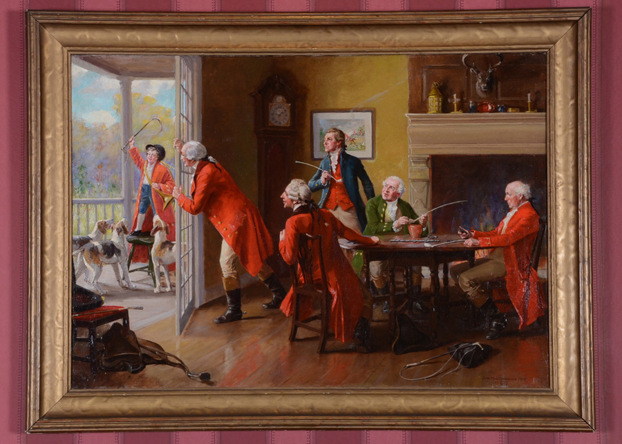 An Original Oil Painting by John Ward Dunsmore Dated 1917