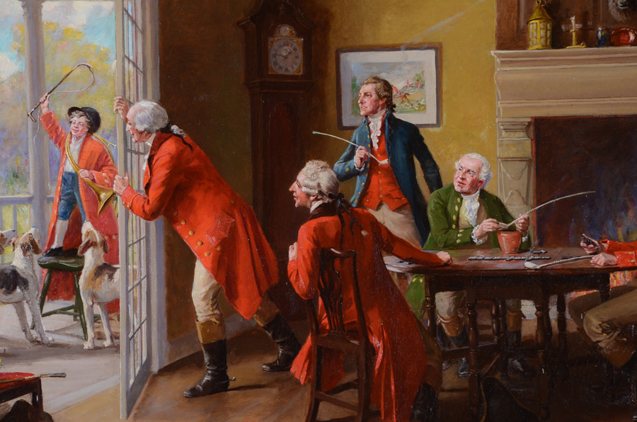 An Original Oil Painting by John Ward Dunsmore Dated 1917