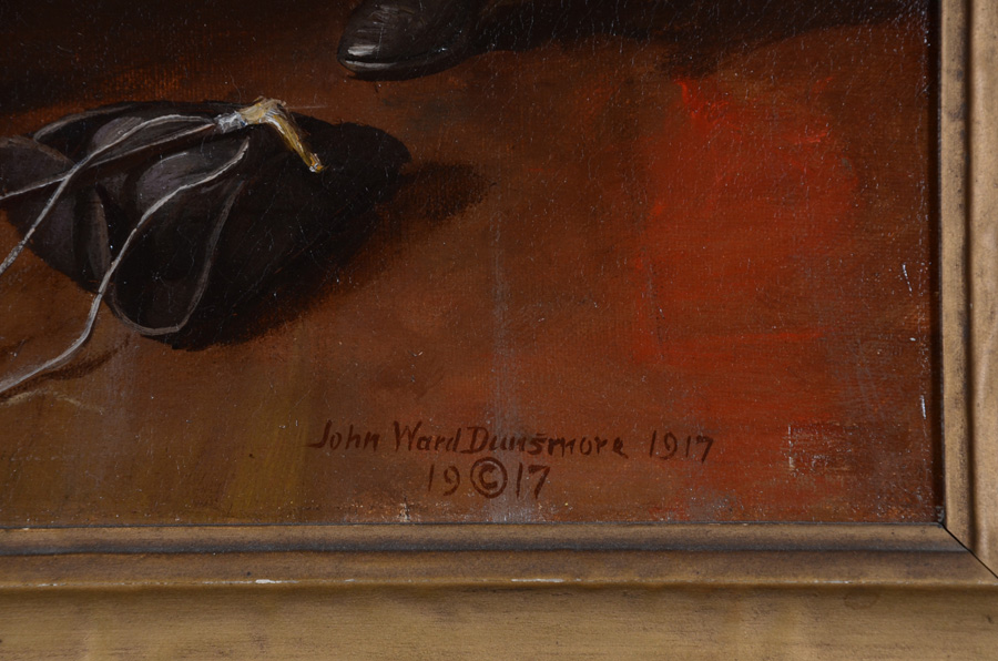 An Original Oil Painting by John Ward Dunsmore Dated 1917