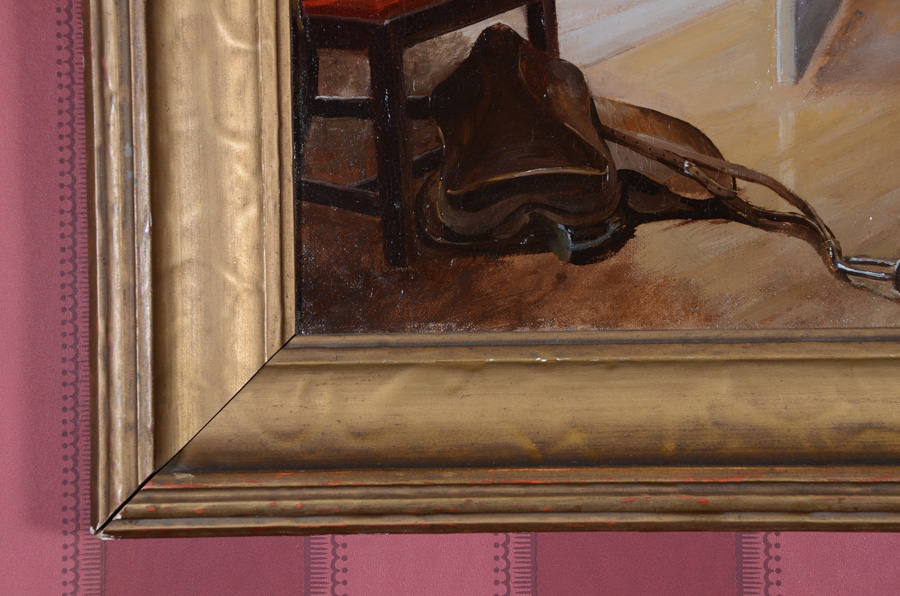 An Original Oil Painting by John Ward Dunsmore Dated 1917