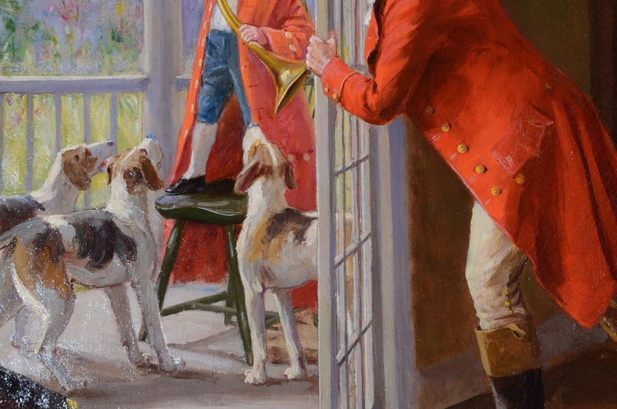 An Original Oil Painting by John Ward Dunsmore Dated 1917