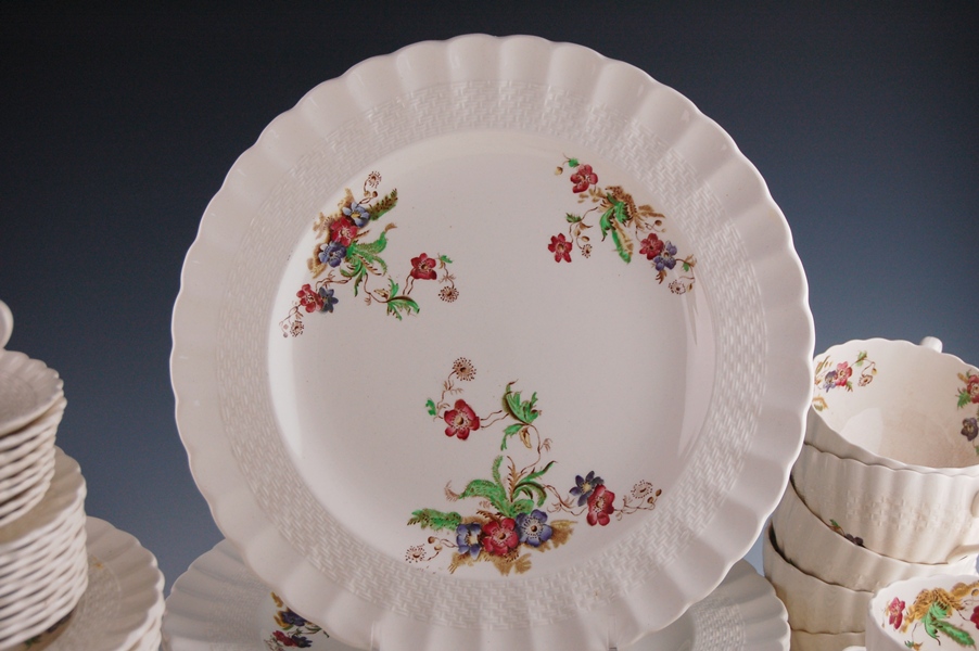 Spode Copeland China "Wicker Lane" Set of Ten