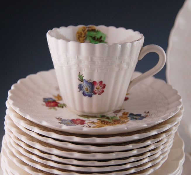 Spode Copeland China "Wicker Lane" Set of Ten