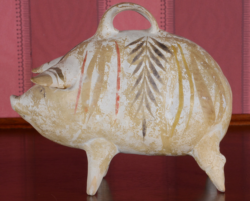 Hand Painted Mexican Folk Art Piggy Bank