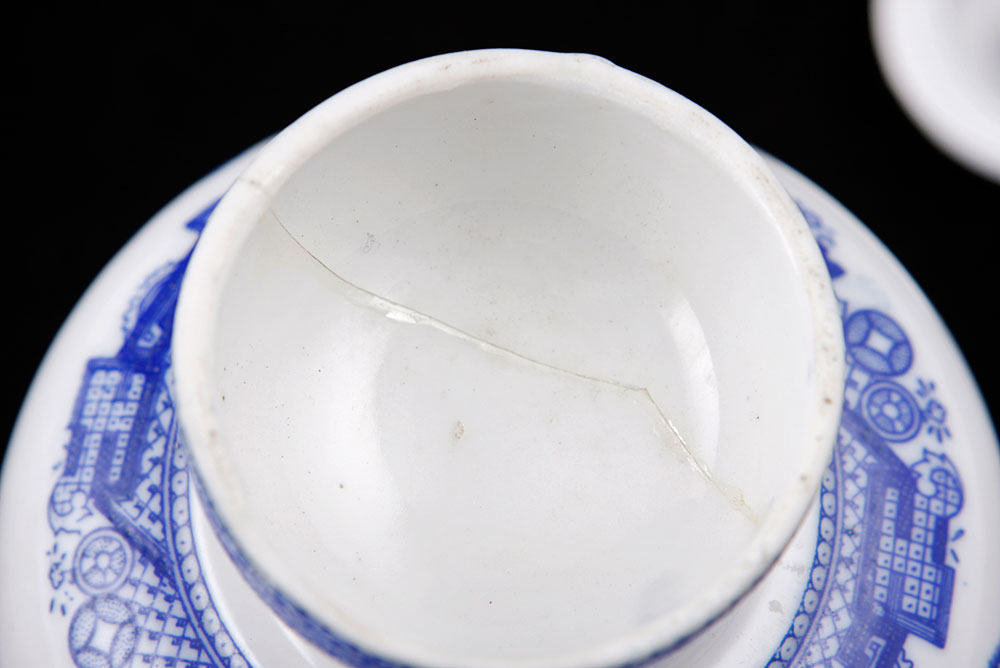 Blue and White Vases with Urn