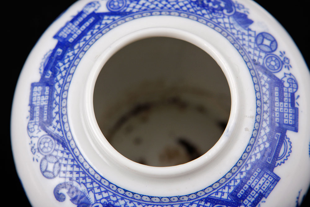 Blue and White Vases with Urn