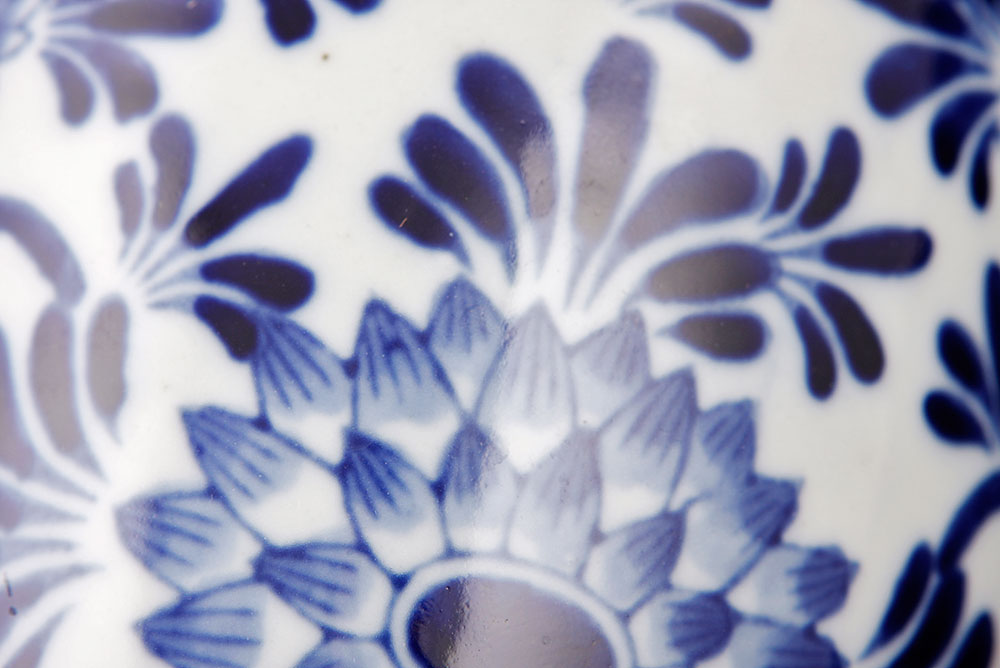 Blue and White Vases with Urn