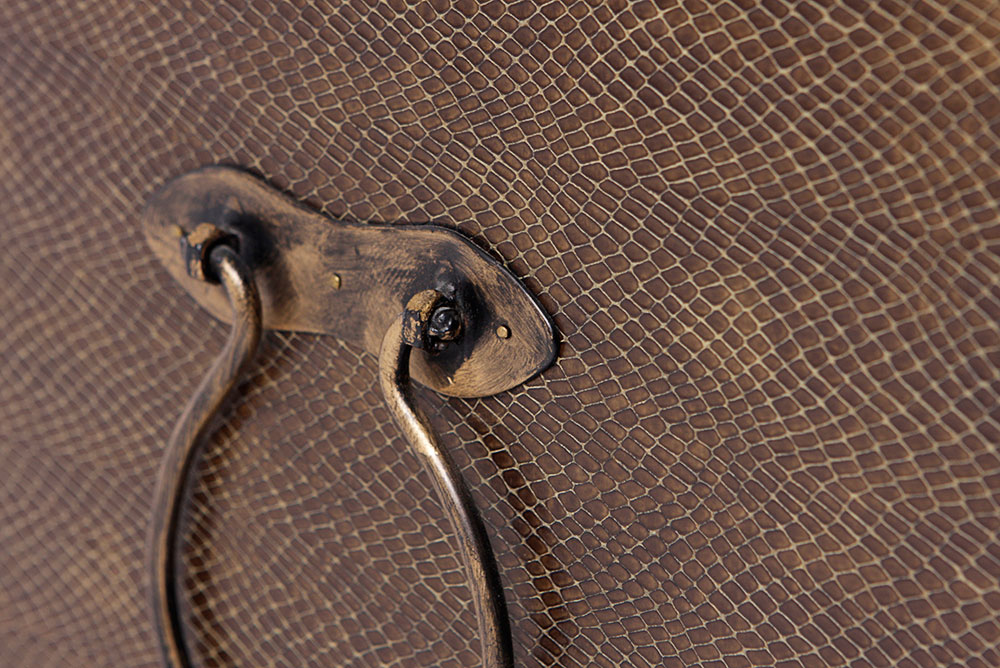 Imitation Snakeskin Covered Storage Box