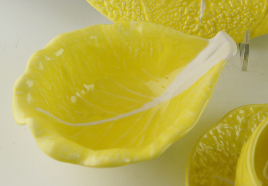 Secla Ceramic "Cabbage-Yellow" Set of Eight