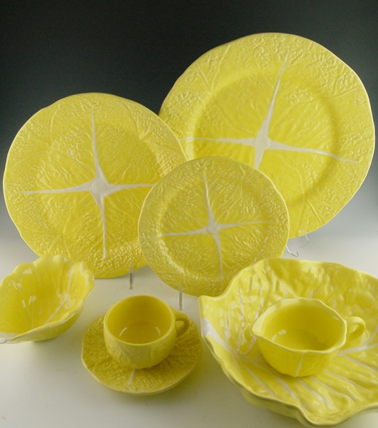 Secla Ceramic "Cabbage-Yellow" Set of Eight