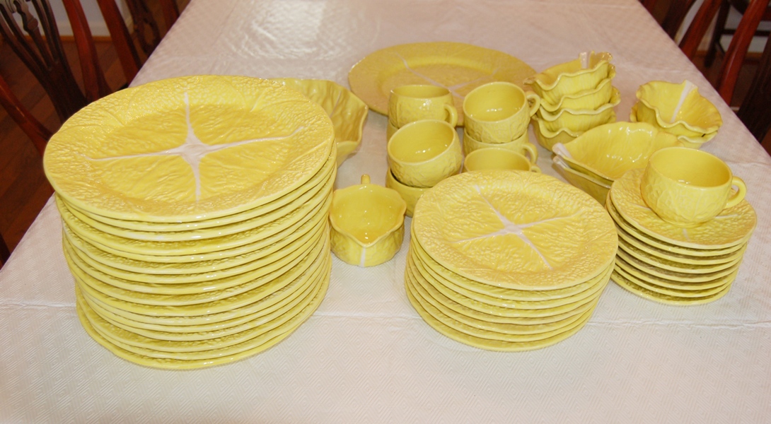 Secla Ceramic "Cabbage-Yellow" Set of Eight