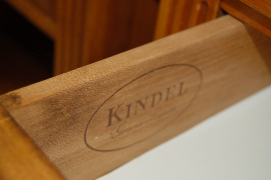 Pair of Kindel Grand Rapids Fruitwood Nightstands