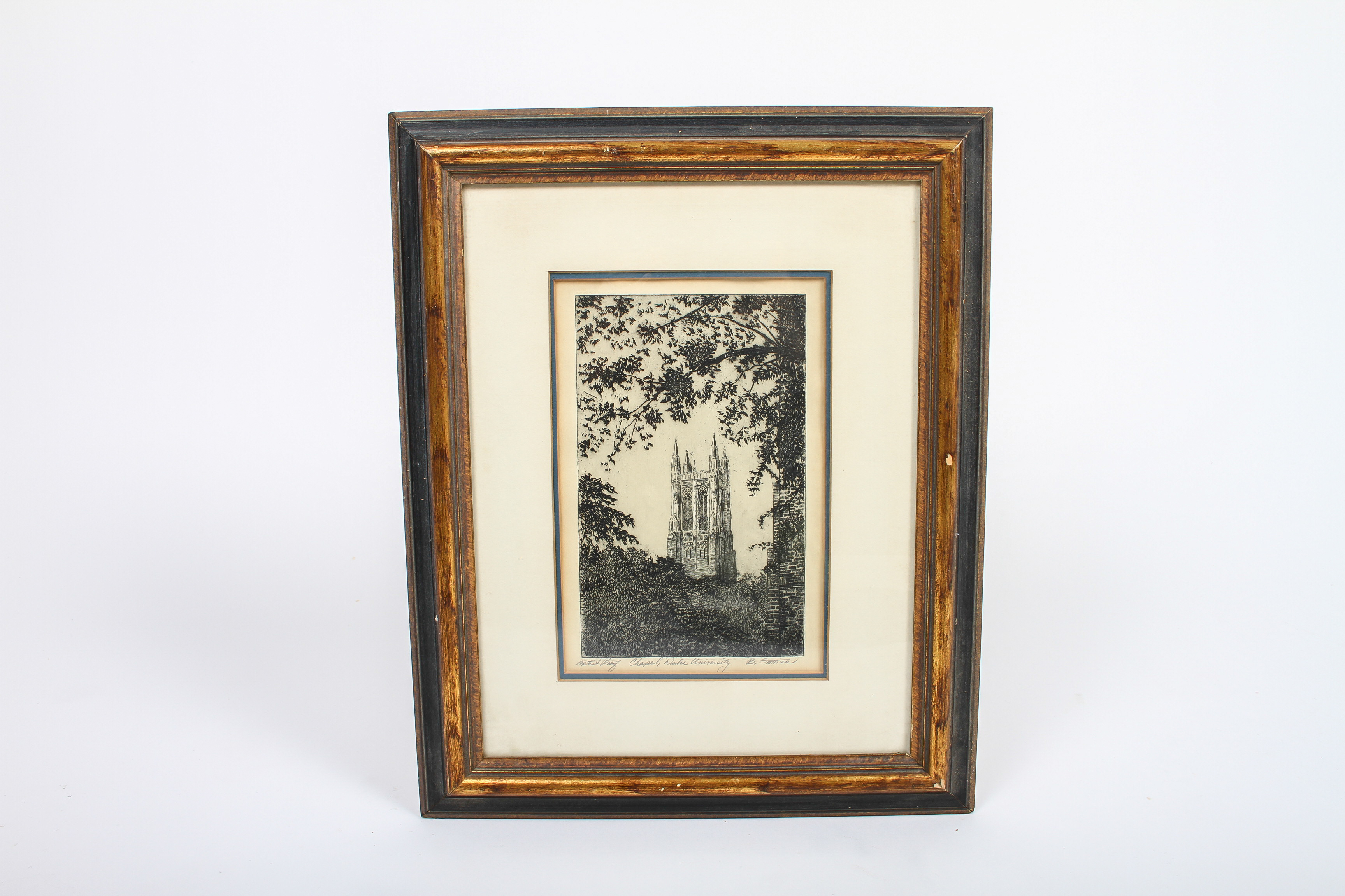 Framed Vintage Print of Chapel at Duke University