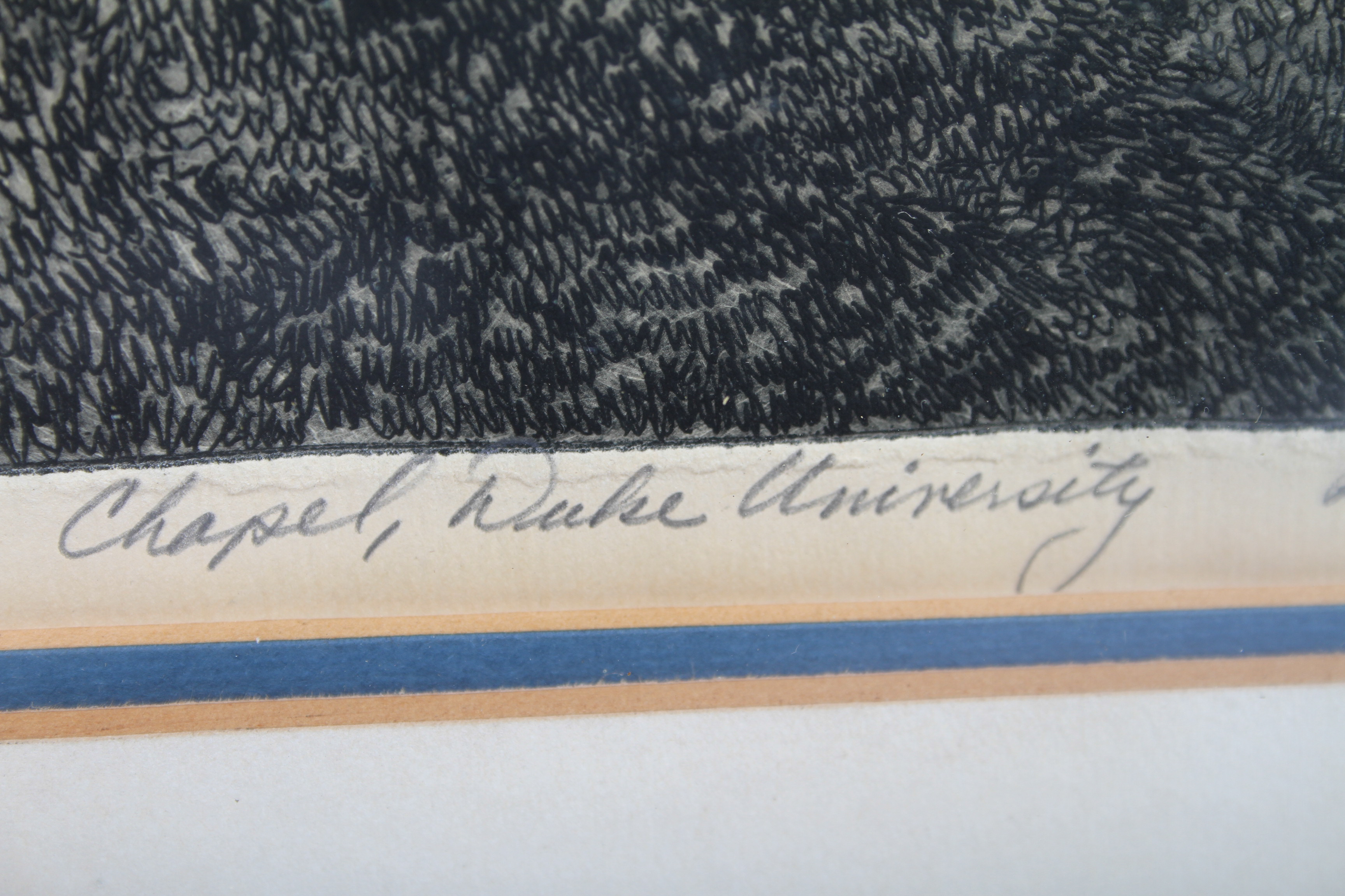 Framed Vintage Print of Chapel at Duke University