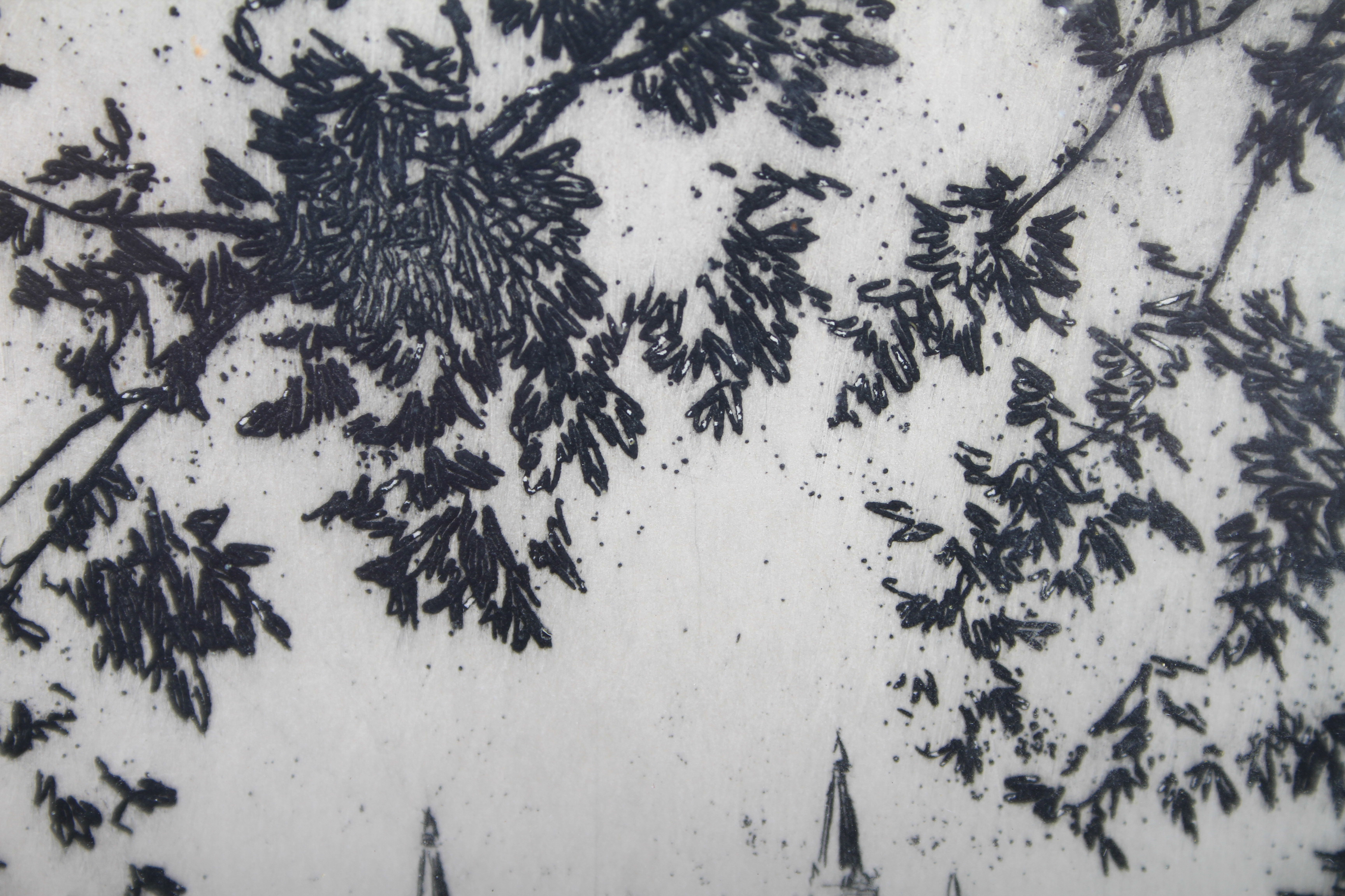 Framed Vintage Print of Chapel at Duke University